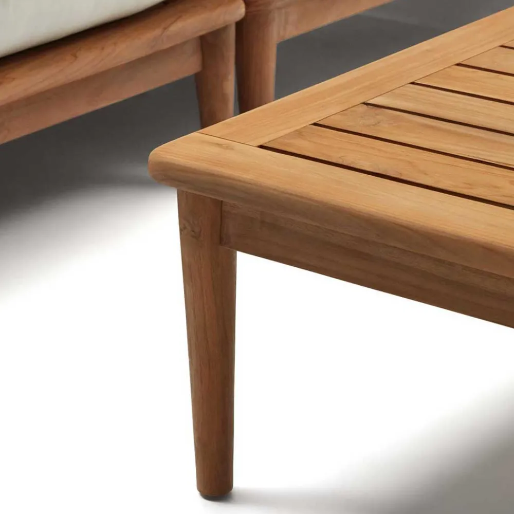 Wohnen Sitzgruppe<Teak Lounge mit Couchtisch Set - Palm (vierteilig)