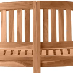 Wohnen Sitzbank<Teakholz Bananenbank für Garten 150x86x61 - Klahuma
