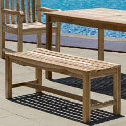 Wohnen Sitzgruppe<Teakholz Möbelset für den Garten - Klahuma (fünfteilig)