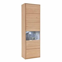 Wohnen Wohnwände<Teilmassive TV Anbauwand in Eiche - Vernella (vierteilig)