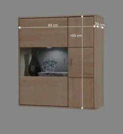 Wohnen Wohnwände<Teilmassive TV Anbauwand in Eiche - Vernella (vierteilig)