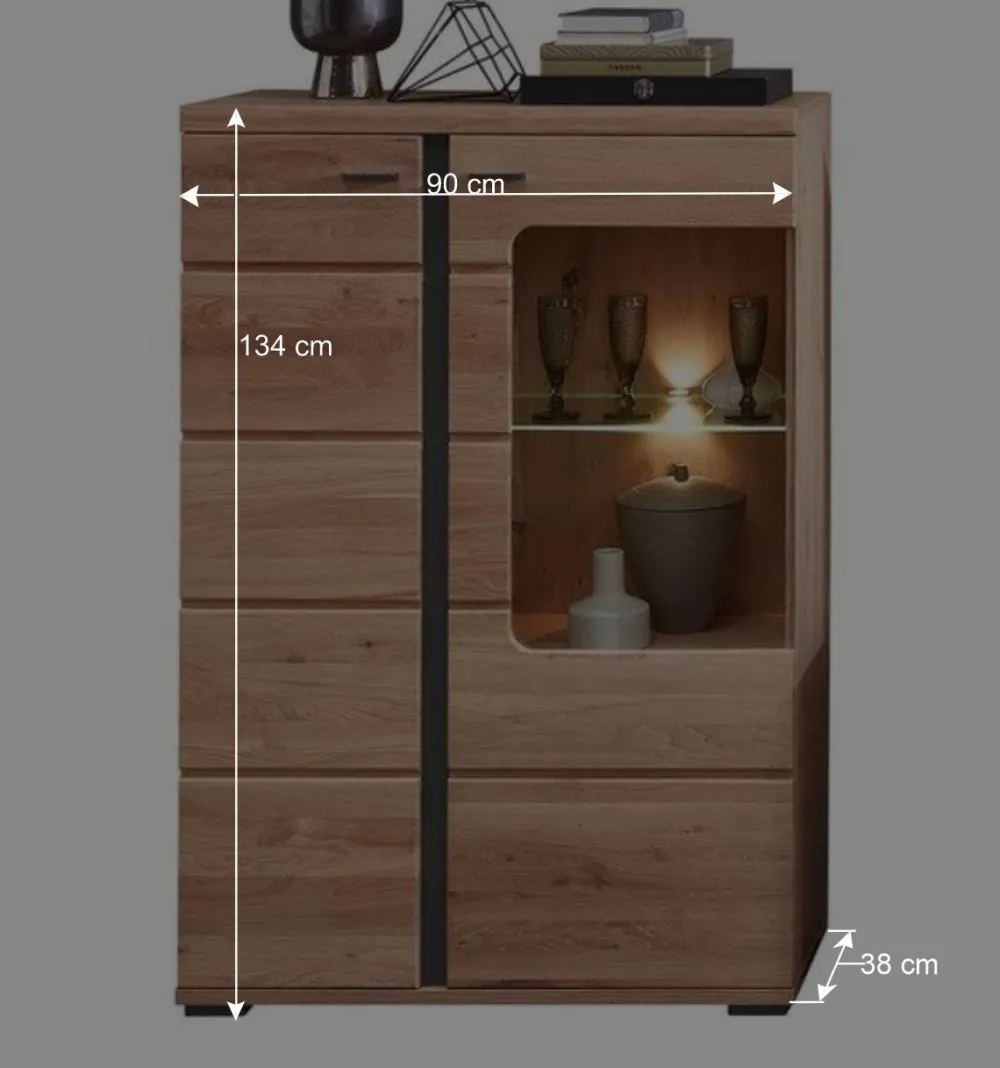 Wohnen Wohnwände<Teilmassive Wohnwand Set - Mattadore (vierteilig)