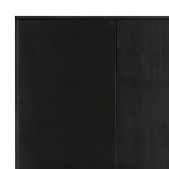 Wohnen Kleiderschränke|Schränke<Teilmassiver 94x180x40 Kiefernholz Kleiderschrank in Schwarz - Ilvessino