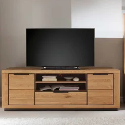 Wohnen Tv & Hifi-Möbel|Lowboards<Teilmassives TV Board in Wildeiche und Schwarz - Vlacoma