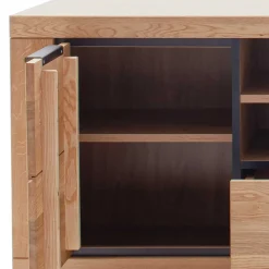 Wohnen Tv & Hifi-Möbel|Lowboards<Teilmassives TV Board in Wildeiche und Schwarz - Vlacoma