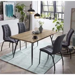 Wohnen Sitzgruppe|Tische<Tisch Kombination fürs Esszimmer - Louisonna (fünfteilig)