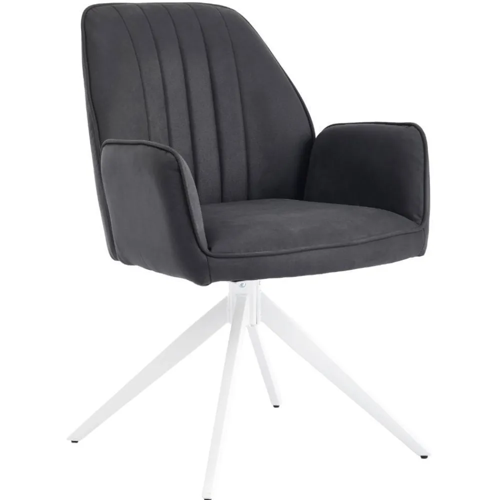 Wohnen Stühle<Tischsessel in Anthrazit - Minea (2er Set)