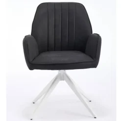 Wohnen Stühle<Tischsessel in Anthrazit - Minea (2er Set)