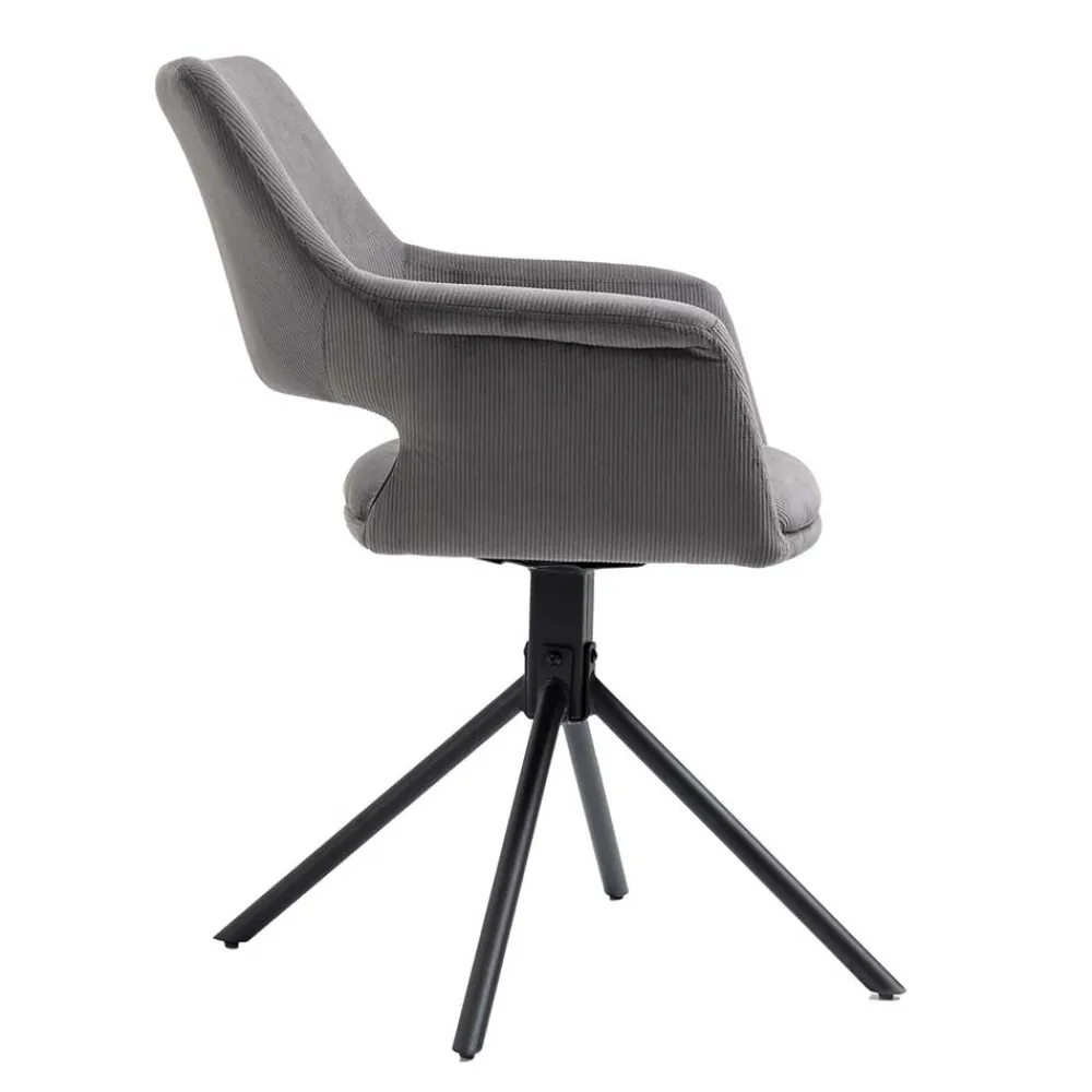 Wohnen Stühle<Tischsessel in Grau Cord - Marc (2er Set)
