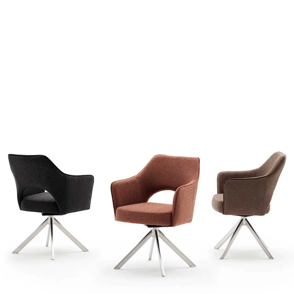 Wohnen Stühle<Tischsessel mit Drehgestell - Lazura (2er Set)