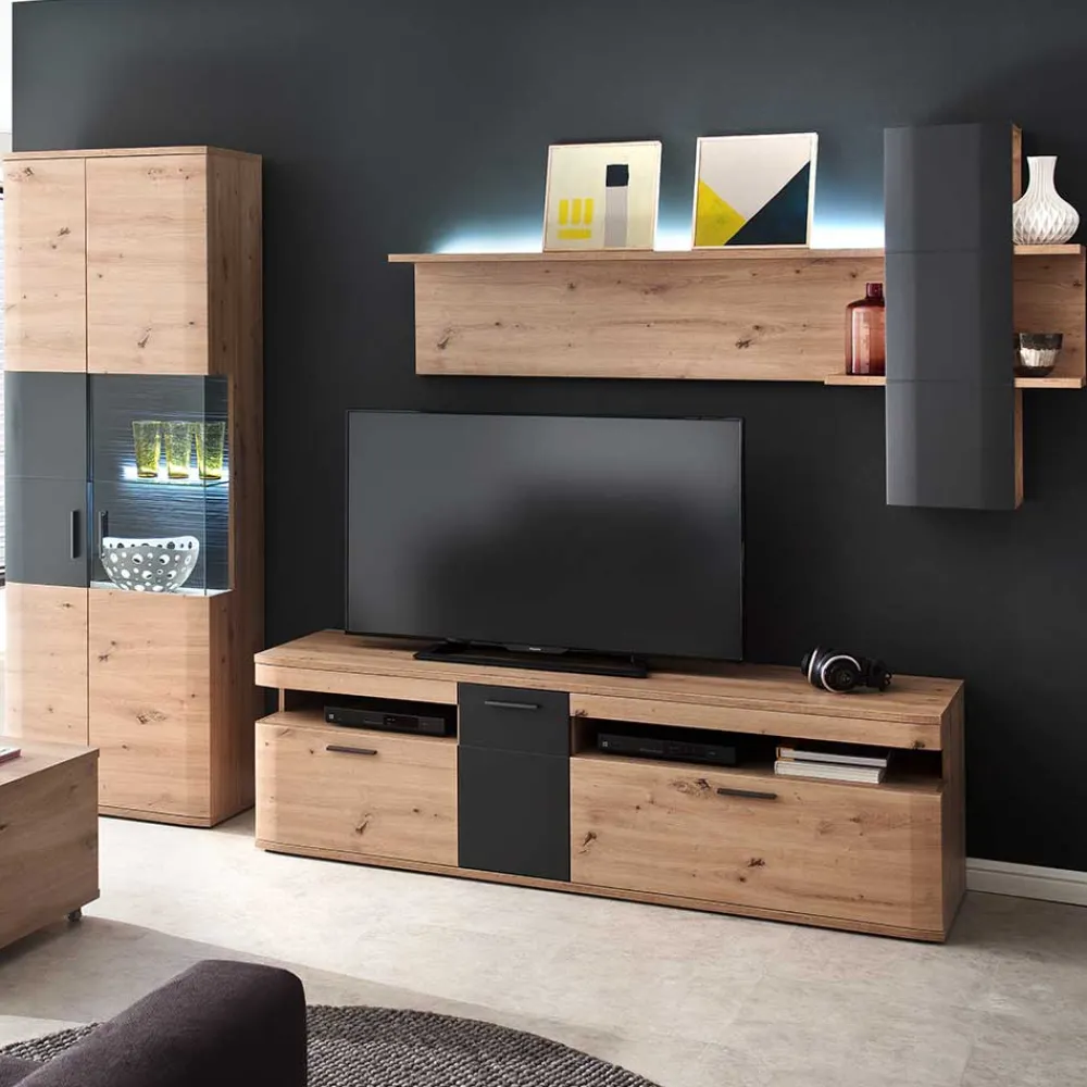 Wohnen Wohnwände<Topp Design Anbauwand Set - Vecenda (dreiteilig)