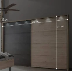 Wohnen Kleiderschränke<Topp Schlafzimmerschrank mit zwei Schwebetüren - Licruva