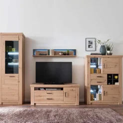 Wohnen Wohnwände<Topp Wohnzimmer Schränke Kombi - Wykina (vierteilig)
