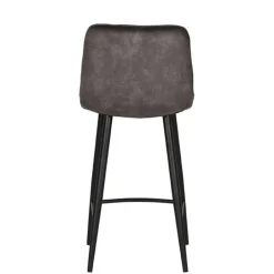 Wohnen Hocker|Stühle<Tresenstühle in Anthrazit Veloursbezug - Varagosta (2er Set)