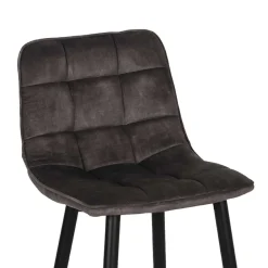 Wohnen Hocker|Stühle<Tresenstühle in Anthrazit Veloursbezug - Varagosta (2er Set)