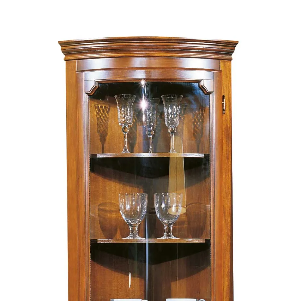 Wohnen Vitrinen<1-türige Eckvitrine im Italienischen Wohnstil - Yawira