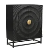 Wohnen Highboards|Kommoden<2-türige Kommode in Schwarz mit Gold - Oglio