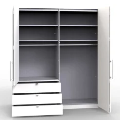 Wohnen Schränke<2-türiger Gleittürenschrank mit drei Schubladen - Tivierto