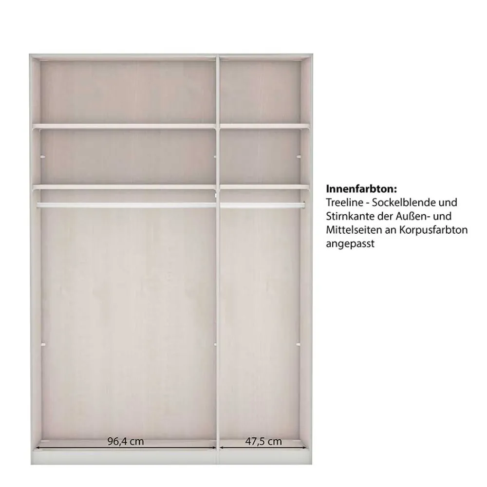 Wohnen Kleiderschränke<3-türiger Kleiderschrank im Modern Country Style - Ridonna