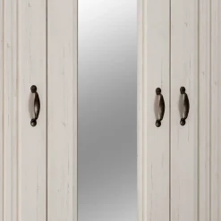 Wohnen Kleiderschränke<3-türiger Kleiderschrank in Weiß & Eiche Dekor - Malvissa