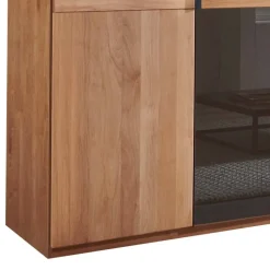 Wohnen Kleiderschränke|Schränke<3-türiger Kleiderschrank in Erle teilmassiv - Hung