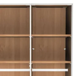 Wohnen Kleiderschränke|Schränke<3-türiger Kleiderschrank in Erle teilmassiv - Hung