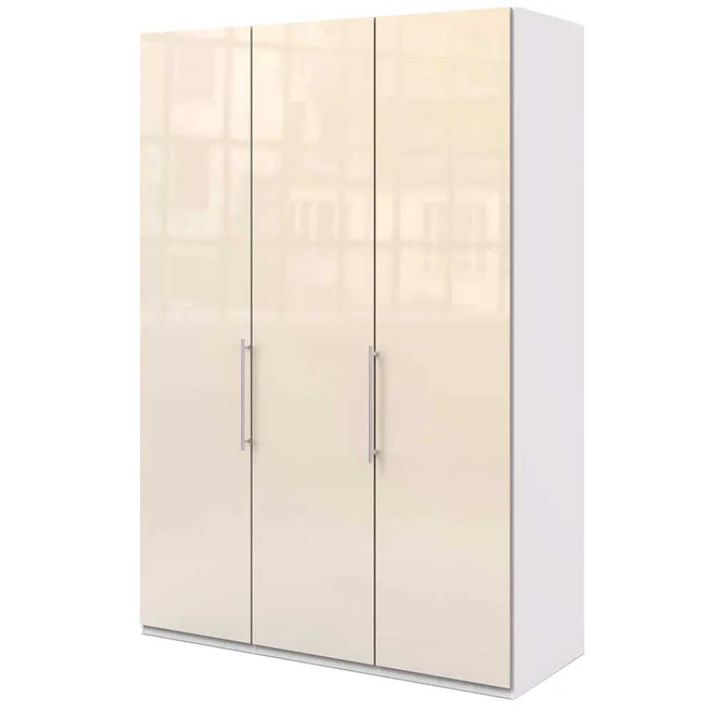 Wohnen Kleiderschränke|Schränke<2-türiger Kleiderschrank in Creme Glasfront - Zidarie