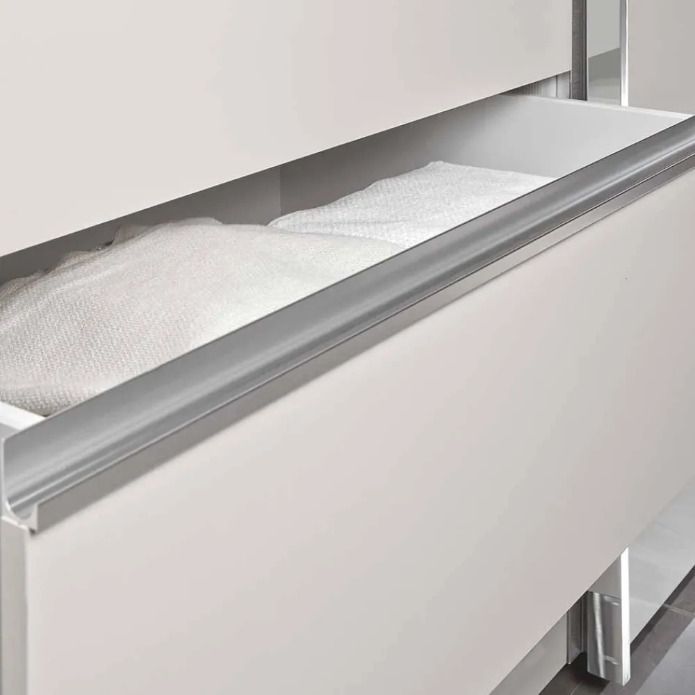 Wohnen Kleiderschränke<2-türiger Kleiderschrank in Weiß Glas - Heralisa