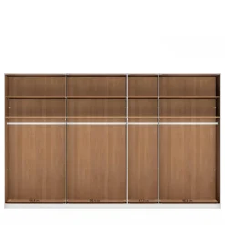 Wohnen Kleiderschränke|Schränke<7-türiger Kleiderschrank in Weiß Glas - Dilacco