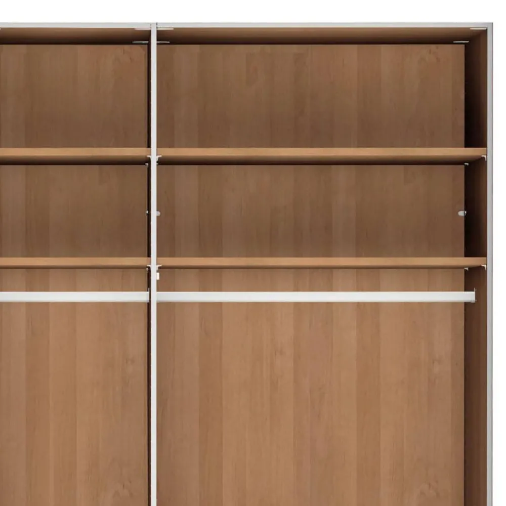 Wohnen Kleiderschränke|Schränke<7-türiger Kleiderschrank in Weiß Glas - Dilacco