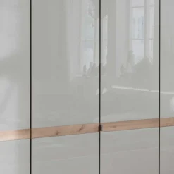 Wohnen Kleiderschränke|Schränke<6-türiger Kleiderschrank in Beige Glas - Crascanu