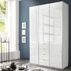Wohnen Kleiderschränke<3-türiger Kleiderschrank in Weiß Glasfront - Rocca