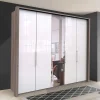Wohnen Kleiderschränke<3-türiger Kleiderschrank mit Spiegel & Weißglas - Empresian