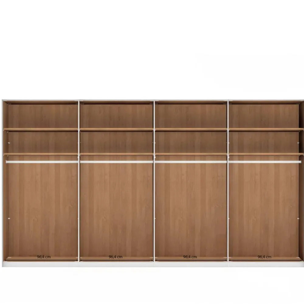 Wohnen Kleiderschränke<8-türiger Kleiderschrank mit sechs Glastüren - Hung