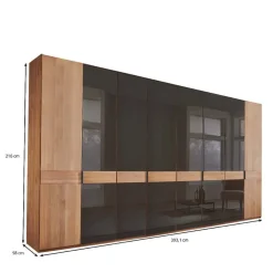 Wohnen Kleiderschränke<8-türiger Kleiderschrank mit sechs Glastüren - Hung