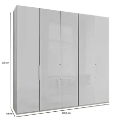 Wohnen Kleiderschränke<3-türiger Kleiderschrank mit Dreh- und Falttüren - Nujan