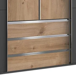 Wohnen Kleiderschränke|Schränke<4-türiger Kleiderschrank mit Dreh- & Schiebetüren - Bafata