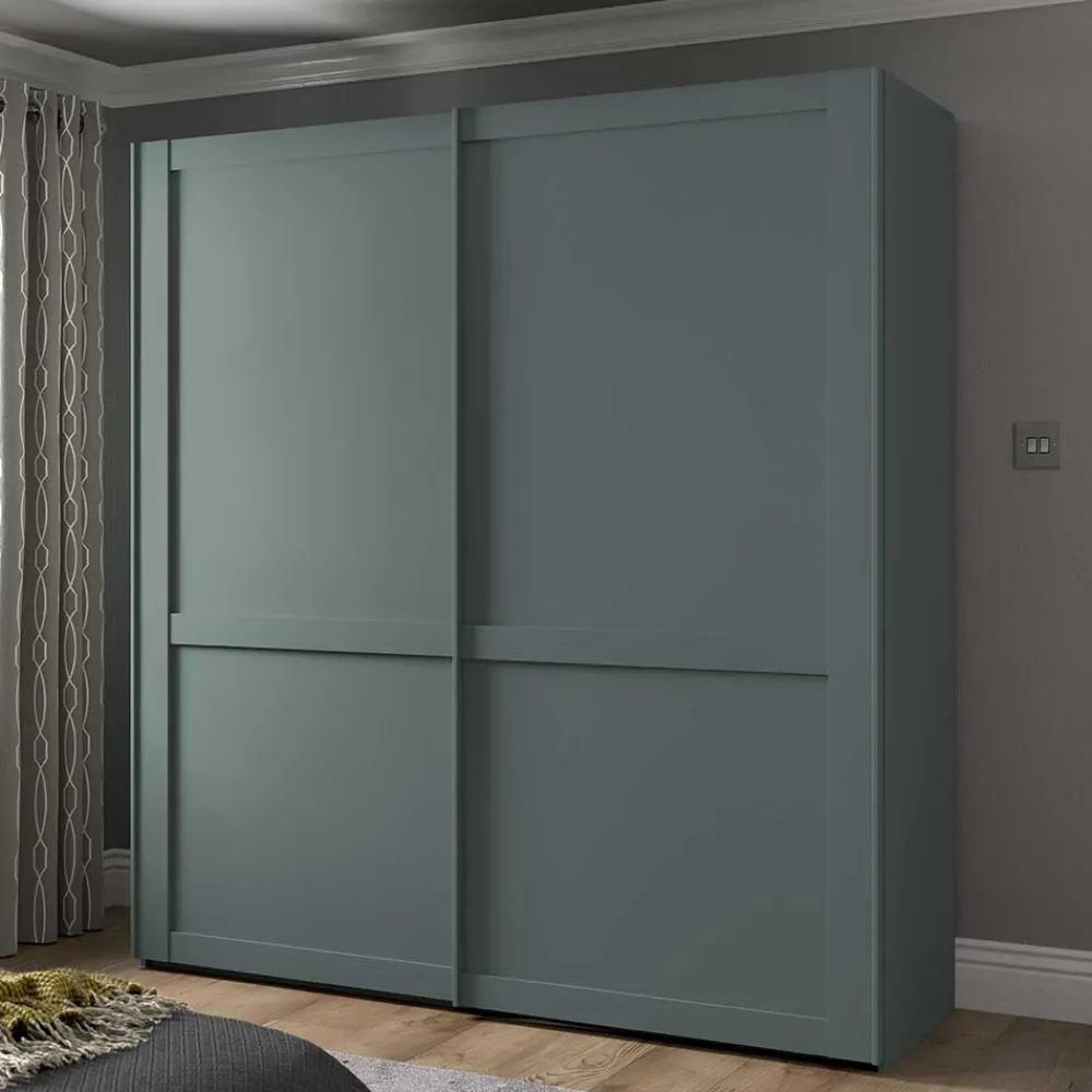 Wohnen Schränke|Kleiderschränke<2-türiger Kleiderschrank mit Schwebetüren - modern - Rajavo