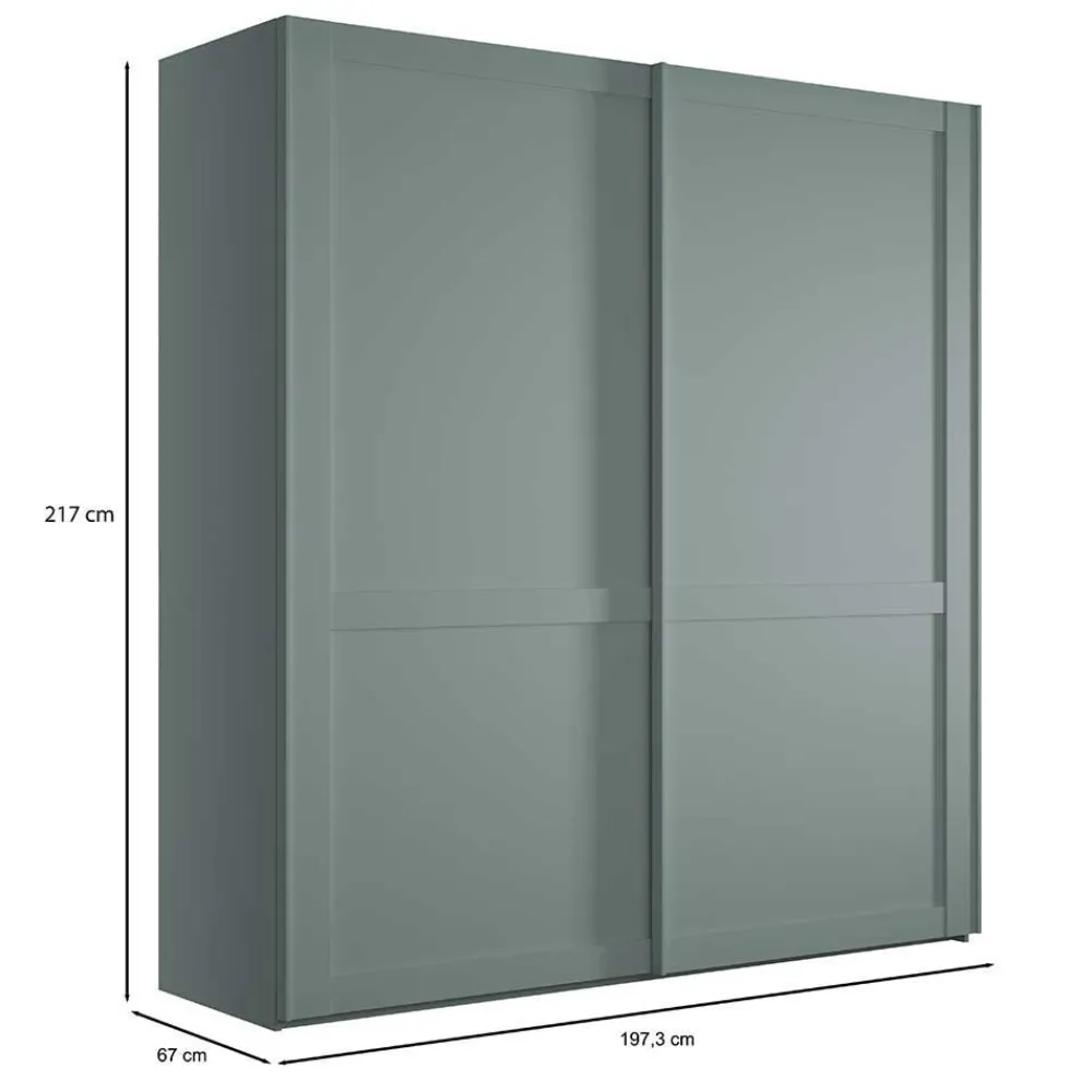 Wohnen Schränke|Kleiderschränke<2-türiger Kleiderschrank mit Schwebetüren - modern - Rajavo