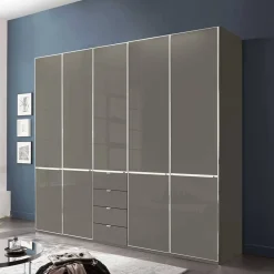 Wohnen Kleiderschränke<5-türiger Kombi-Kleiderschrank 247 cm breit - Madita
