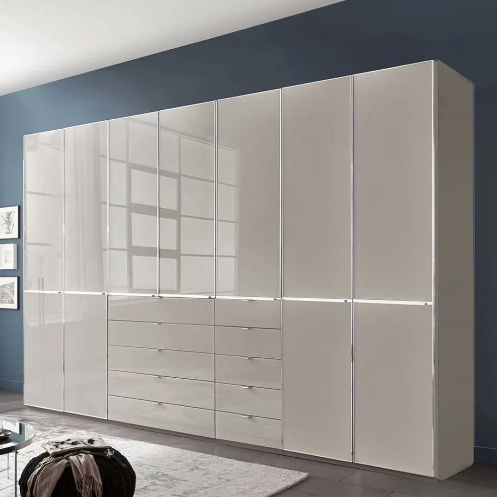 Wohnen Kleiderschränke|Schränke<7-türiger Kombi-Kleiderschrank 345 cm breit - Nucina