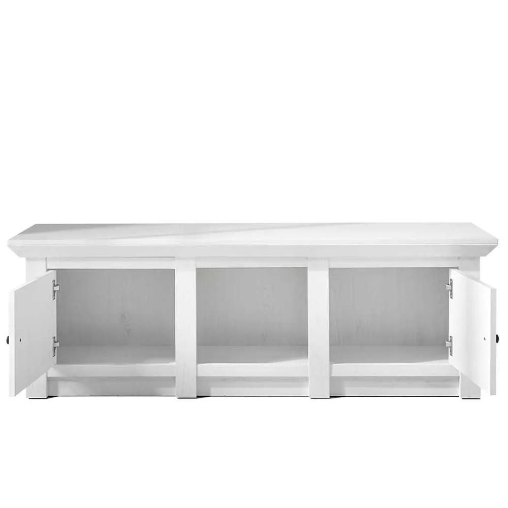 Wohnen Tv & Hifi-Möbel|Lowboards<2-türiger Landhaus TV Schrank in Weiß - Chelles