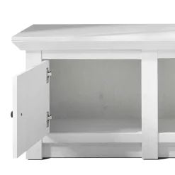 Wohnen Tv & Hifi-Möbel|Lowboards<2-türiger Landhaus TV Schrank in Weiß - Chelles