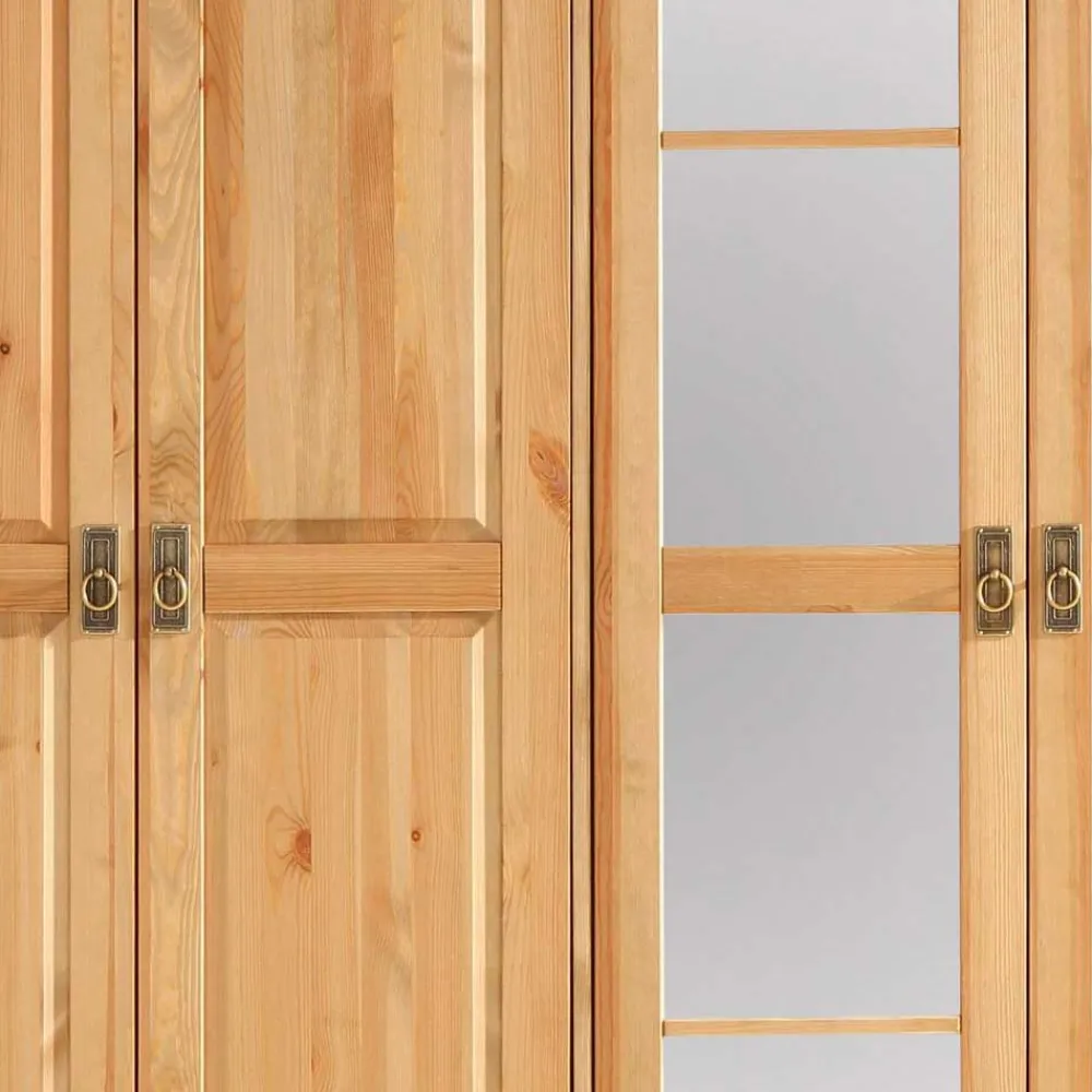 Wohnen Kleiderschränke<6-türiger Massiver Kleiderschrank mit 3 Schubladen - Inhusa