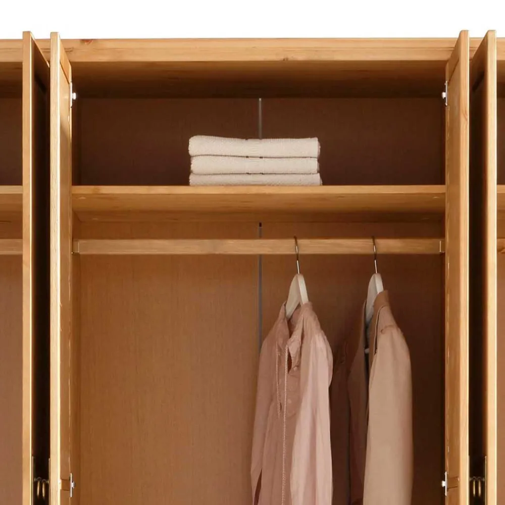 Wohnen Kleiderschränke<6-türiger Massiver Kleiderschrank mit 3 Schubladen - Inhusa