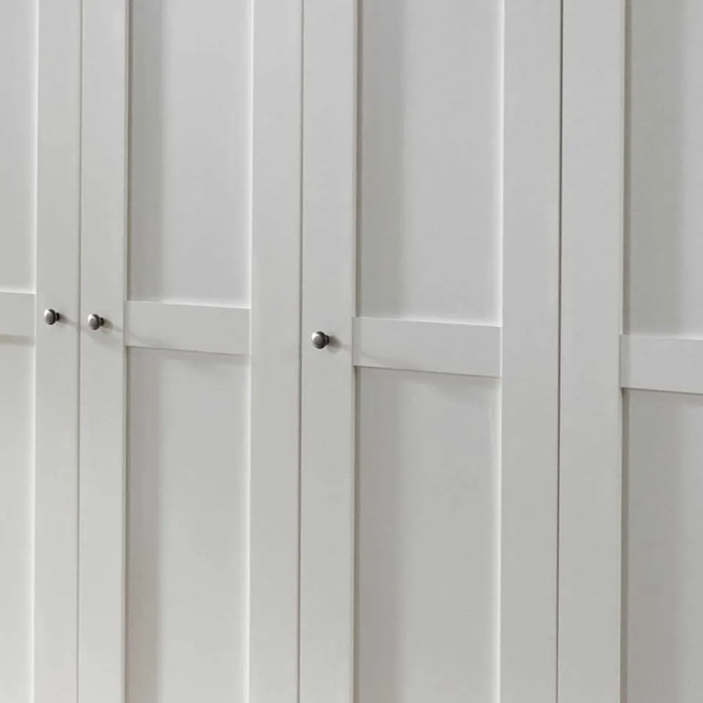 Wohnen Kleiderschränke<5-türiger Schlafzimmer Kleiderschrank in Weiß - Ignacio