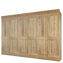 Wohnen Kleiderschränke|Schränke<6-türiger Schlafzimmer Kleiderschrank in Asteiche - Zamron