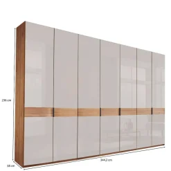 Wohnen Kleiderschränke<7-türiger Schlafzimmer-Kleiderschrank teilmassiv - Dilacco