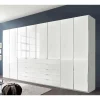 Wohnen Kleiderschränke<8-türiger Schlafzimmerschrank in Weiß Glasfront - Rocca