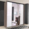 Wohnen Kleiderschränke|Schränke<2-türiger Schlafzimmerschrank mit Spiegel - Empresian